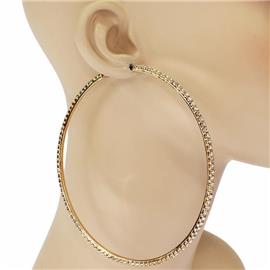 100mm Rhinestone Hoop Earring