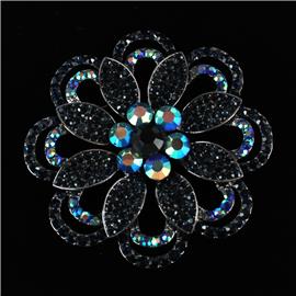 Rhinestone Flower Brooch