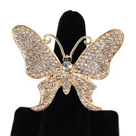 Crystal Butterfly Stretch Ring