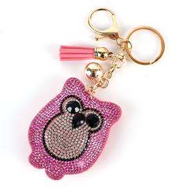 Rhinestones Owl Key Chain