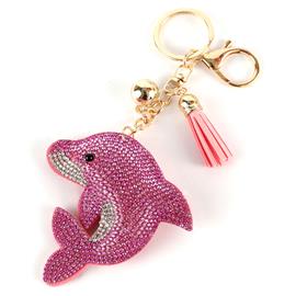 Rhinestones Dolphin Key Chain