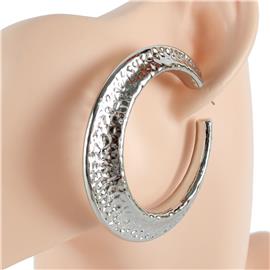 Hammered Hoop Earring