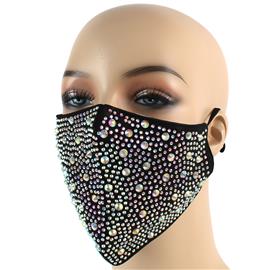 Rhinestones Faces Mask