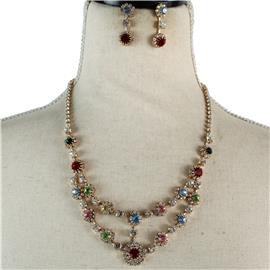 Rhinestones Necklace Set