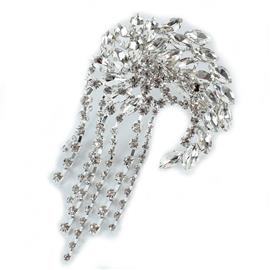 Rhinestones Fringeds Swirl Hair Clip