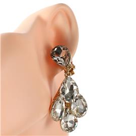 Crystal Chandelier Clip-On Earring