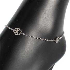 Stainless Steel Paw Anklet