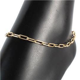 Stainless Steel Oval Anklet