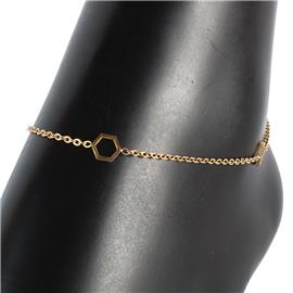 Stainless Steel Geometric Anklet