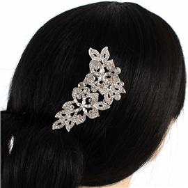 Crystal Flower Hair Comb