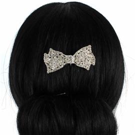 Rhinestones Bow Hair Comb