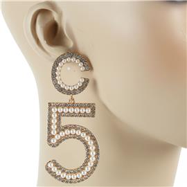 Metal Pearl #5 Earring