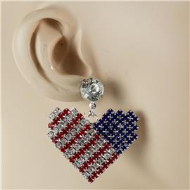 Rhinestones Heart Earring