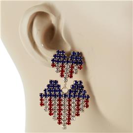 Rhinestones Dangling Heart Earring