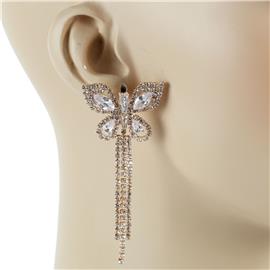 Rhinestones Fringeds Butterfly Earring