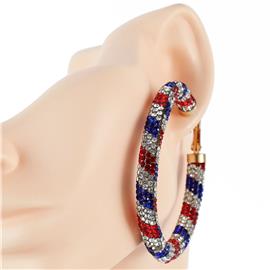 Rhinestones USA Hoop Earring