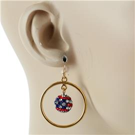 Dangling Round USA Earring