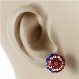 Rhinestones Sphere USA Earring