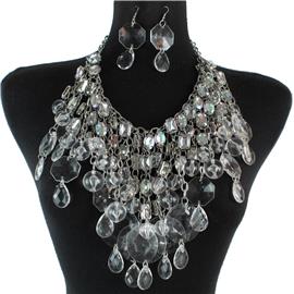 Fashion Crystal Beads Necklace Set