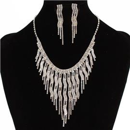 Rhinestone Necklace Set