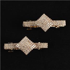 2PC Rhinestones Hair Clip