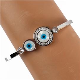 Evil Eye Stainless Steel Bangle