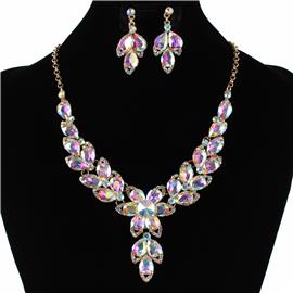 Crystal Stone Necklace Set