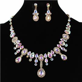 Crystal Stone Necklace Set