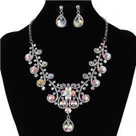 Crystal Stone Necklace Set