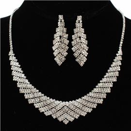 Rhinestones Necklace Set