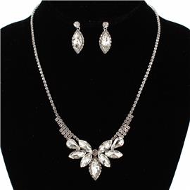 Rhinestones Crystal Necklace Set