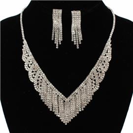 Rhinestones Necklace Set