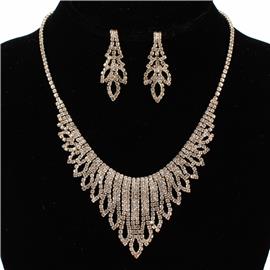 Rhinestones Necklace Set