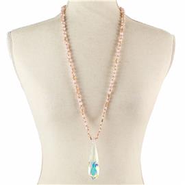 Long Crystal Beads Necklace