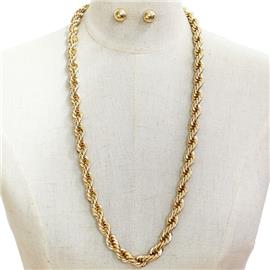 Metal Chain Necklace Set