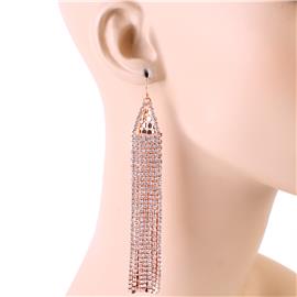 Rhinestone Fringe Earring