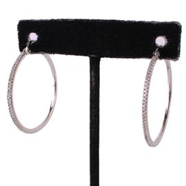 CZ Metal Hoop Earring