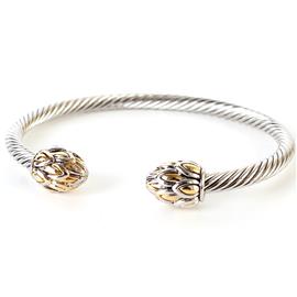 Cable Metal Wheat Shape Cuff Bangle