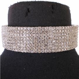 Rhinestones Dog Choker Necklace