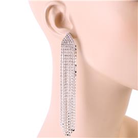 Rhinestones Long Earring