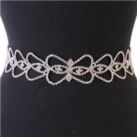 Rhinestones Heart Belt