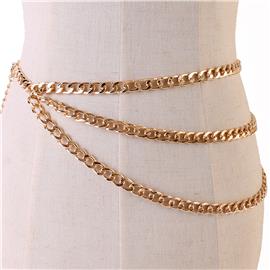 Link Chain Three Lines Belt