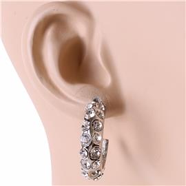 Crystal Mini Hoop Earring