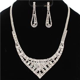 Rhinestone Necklace Set