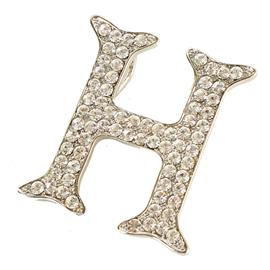 ""H" Crystal Brooch "