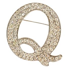 ""Q" Crystal Brooch "