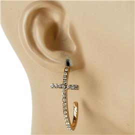 Rhinestone Cross Earring