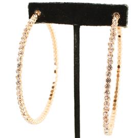 "".80" Crystal Hoop Earring "