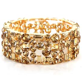 Crystal Square Round Bracelet