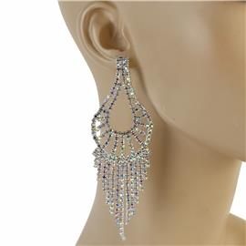 Rhinestones Long Earring